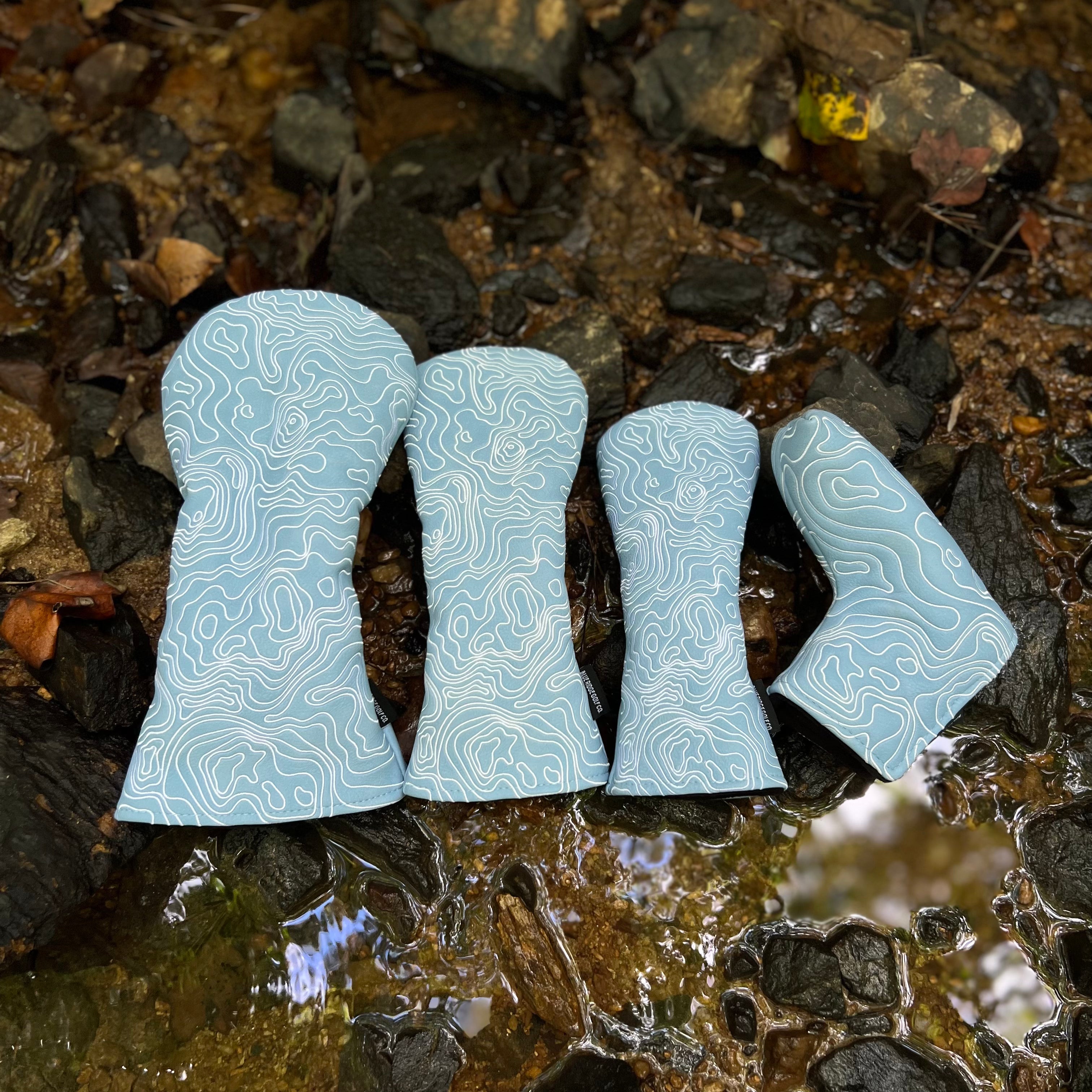 Topographic Edition - Carolina Blue / Embroidered Pure White